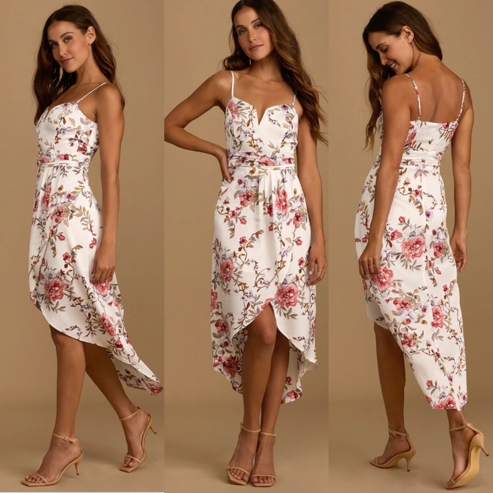 Lulus My Favorite Day white floral dress size M